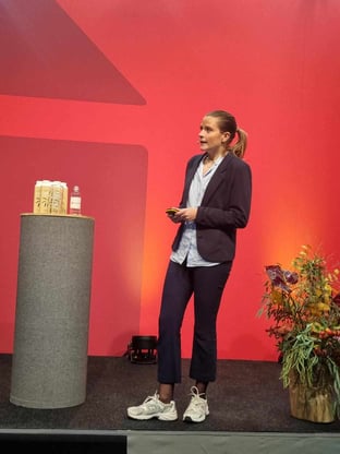 Marthe fra Prognosesenteret som holder foredrag