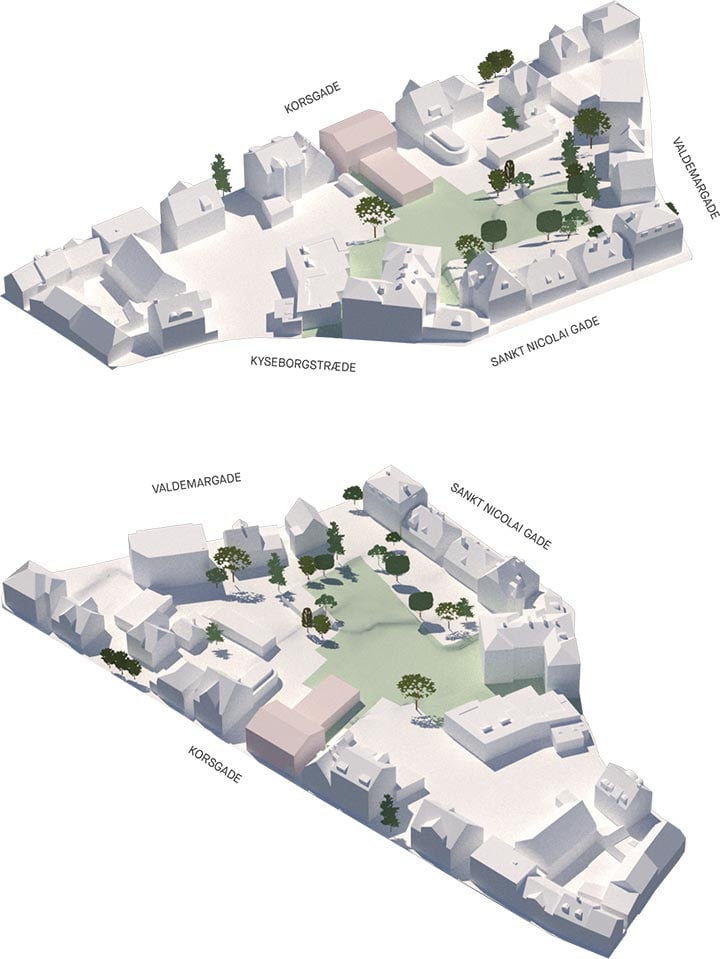 Bygningen udgør 547 m2 fordelt på to plan