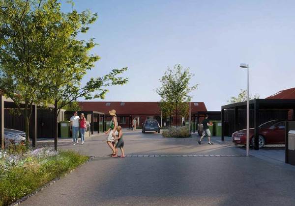 Rækkehuse indrettet i samarbejde med IKEA